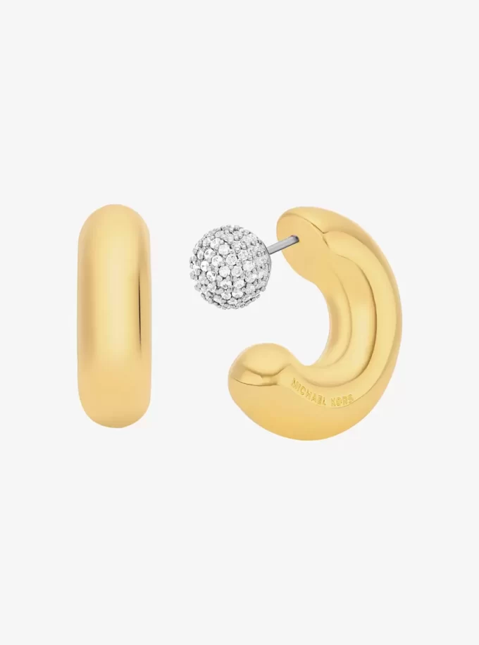 2-in-1 Pavé Convertible Hoop Earrings 2-in-1 Pavé Convertible Hoop Earrings