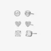 3-Piece Cubic Zirconia Stud Earrings Gift Set