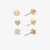3-Piece Cubic Zirconia Stud Earrings Gift Set