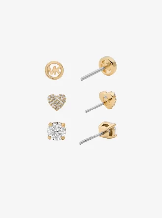 3-Piece Cubic Zirconia Stud Earrings Gift Set