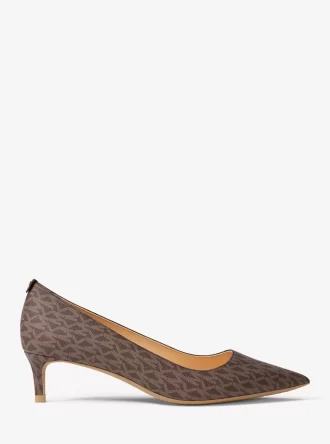 Alina Flex Signature Logo Kitten Heel Pump