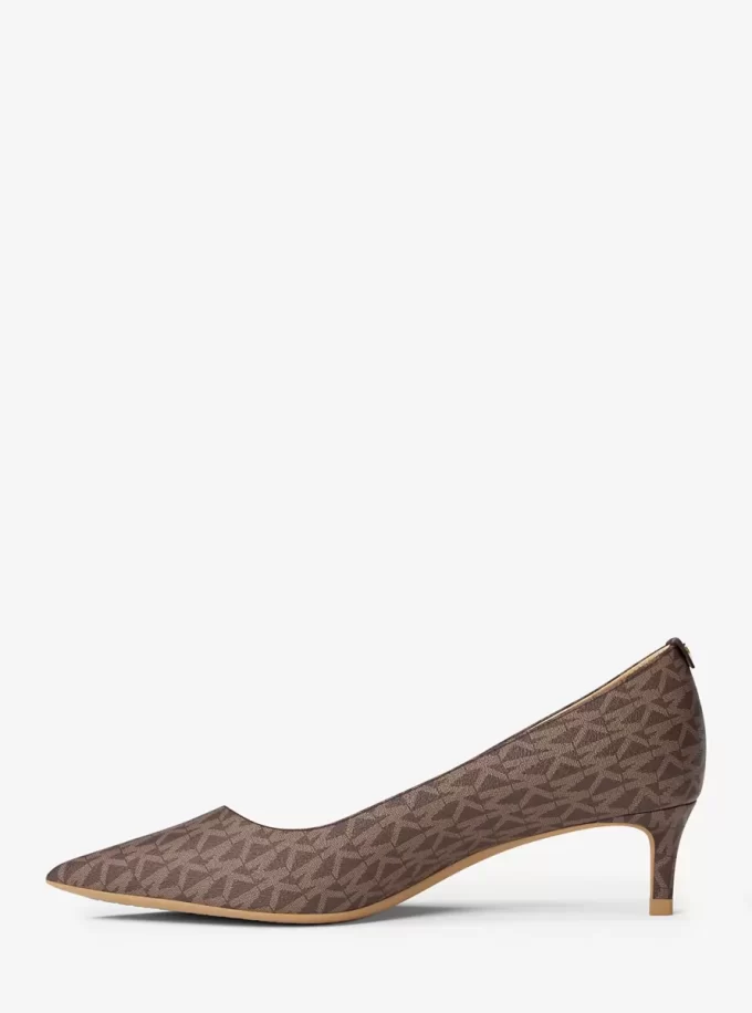 Alina Flex Signature Logo Kitten Heel Pump