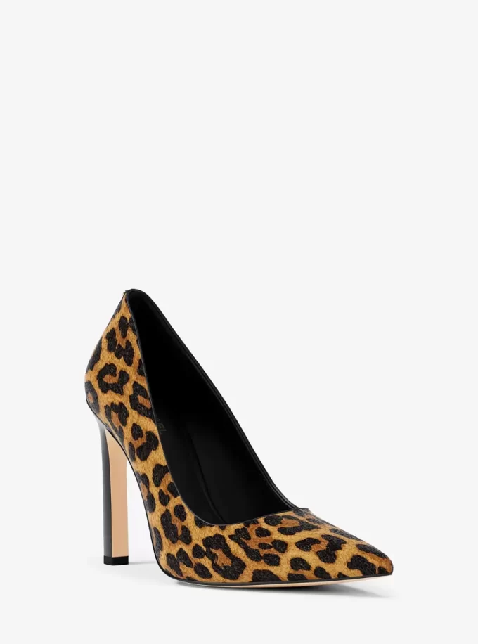Amara Leopard Print Calf Hair Pump