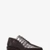Annette Crocodile Embossed Patent Leather Oxford