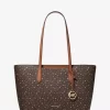 Arden Large Printed Signature Logo Top-Zip Tote Bag Arden Large Printed Signature Logo Top-Zip Tote Bag