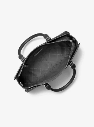 Arden Medium Printed Signature Logo Satchel