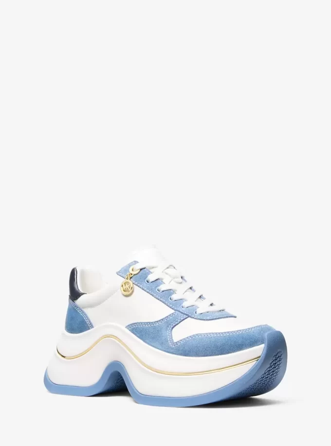 Arla Leather and Suede Trainer