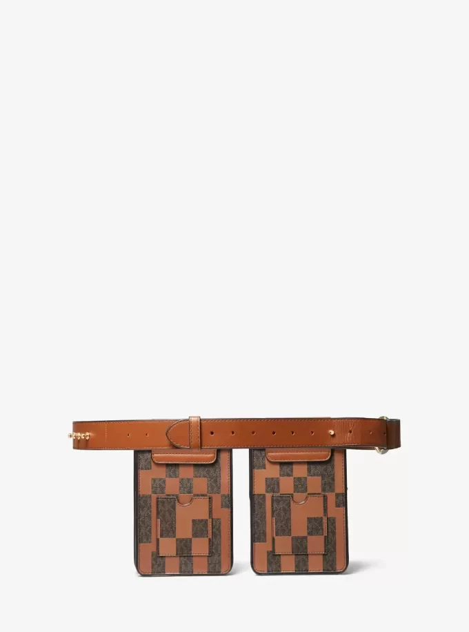 ASHYA X MICHAEL KORS Saga Signature And Leather Multi Bag ASHYA X MICHAEL KORS Saga Signature And Leather Multi Bag