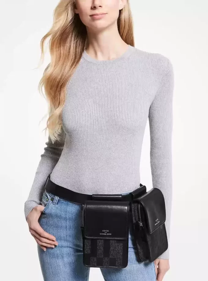 ASHYA X MICHAEL KORS Saga Signature And Leather Multi Bag