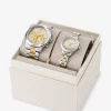 Aspyn His and Hers Pavé Two-Tone Watch Set