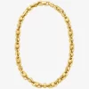 Astor Link Large Precious Metal-Plated Brass Necklace