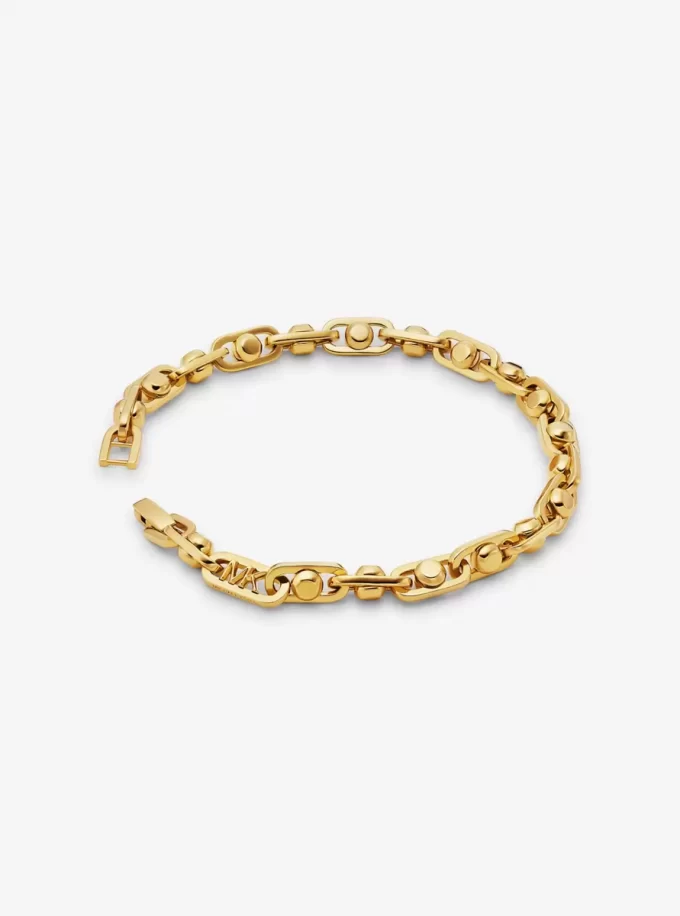 Astor Link Precious Metal-Plated Brass Bracelet Astor Link Precious Metal-Plated Brass Bracelet