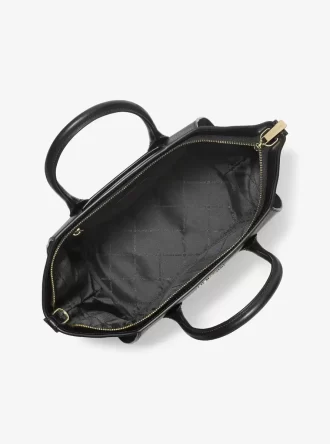 Avril Large Leather and Suede Satchel