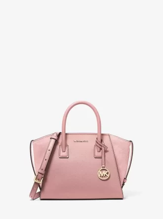 Avril Small Pebbled Leather Satchel