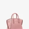 Avril Small Pebbled Leather Satchel
