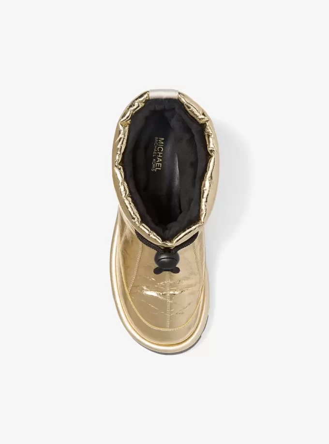 Barton Crackled Metallic Leather Boot