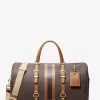 Bedford Travel Extra-Large Signature Logo Stripe Weekender Bag Bedford Travel Extra-Large Signature Logo Stripe Weekender Bag