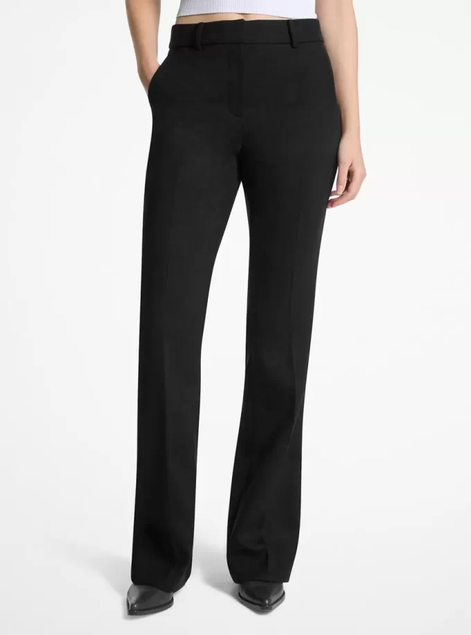 Bootcut Stretch Wool Blend Pants