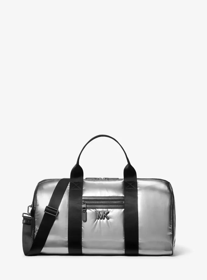 Brooklyn Medium Metallic Puffy Duffel Bag