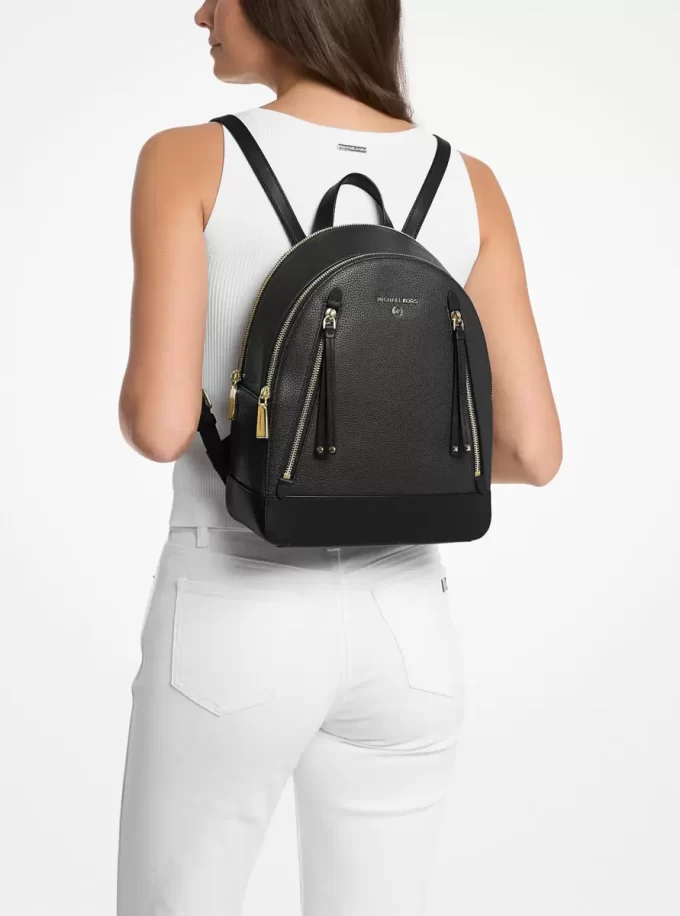 Brooklyn Medium Pebbled Leather Backpack Brooklyn Medium Pebbled Leather Backpack