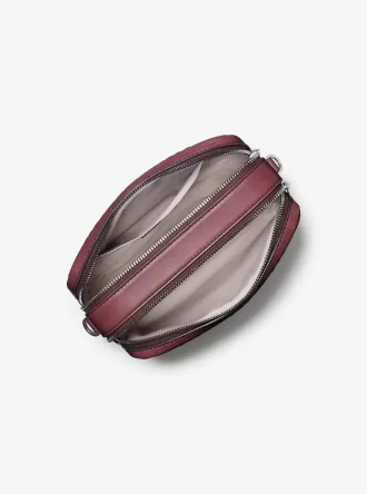 Bryant Medium Burnished Leather Camera Crossbody Bag