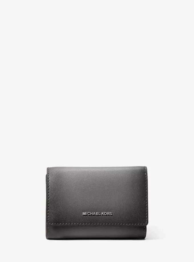 Bryant Medium Burnished Leather Tri-Fold Wallet
