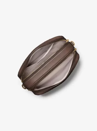 Bryant Medium Logo Embossed Burnished Leather Crossbody Bag