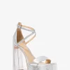 Cami Crackled Metallic Leather Platform Sandal Cami Crackled Metallic Leather Platform Sandal