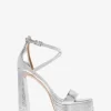 Cami Crackled Metallic Leather Platform Sandal Cami Crackled Metallic Leather Platform Sandal