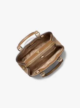 Camille Small Signature Logo Satchel