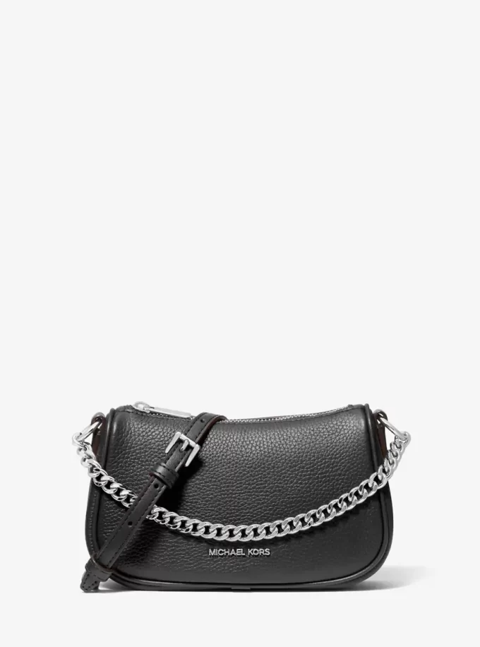 Carmela Small Pebbled Leather Crossbody Bag