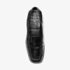 Carolyn Crocodile Embossed Leather Loafer