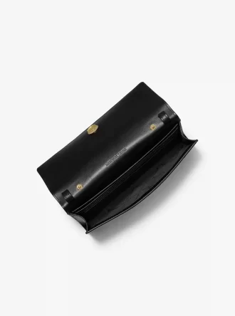 Carson Large Leopard Print Calf Hair Crossbody Bag