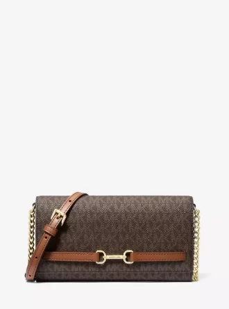 Carson Large Signature Logo Convertible Crossbody Bag