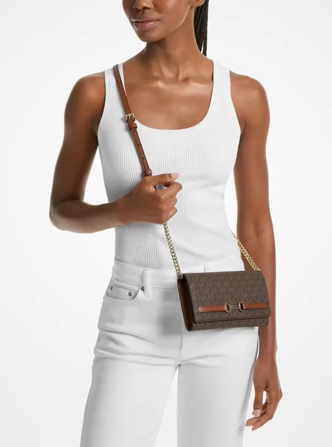 Carson Large Signature Logo Convertible Crossbody Bag