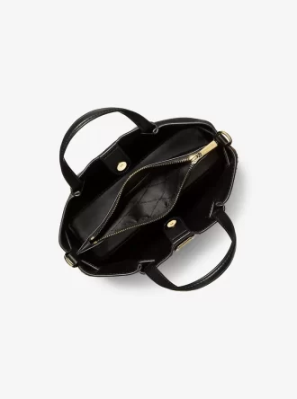 Carson Small Leopard Print Calf Hair Satchel