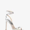Chrissy Metallic Python Embossed Leather Sandal