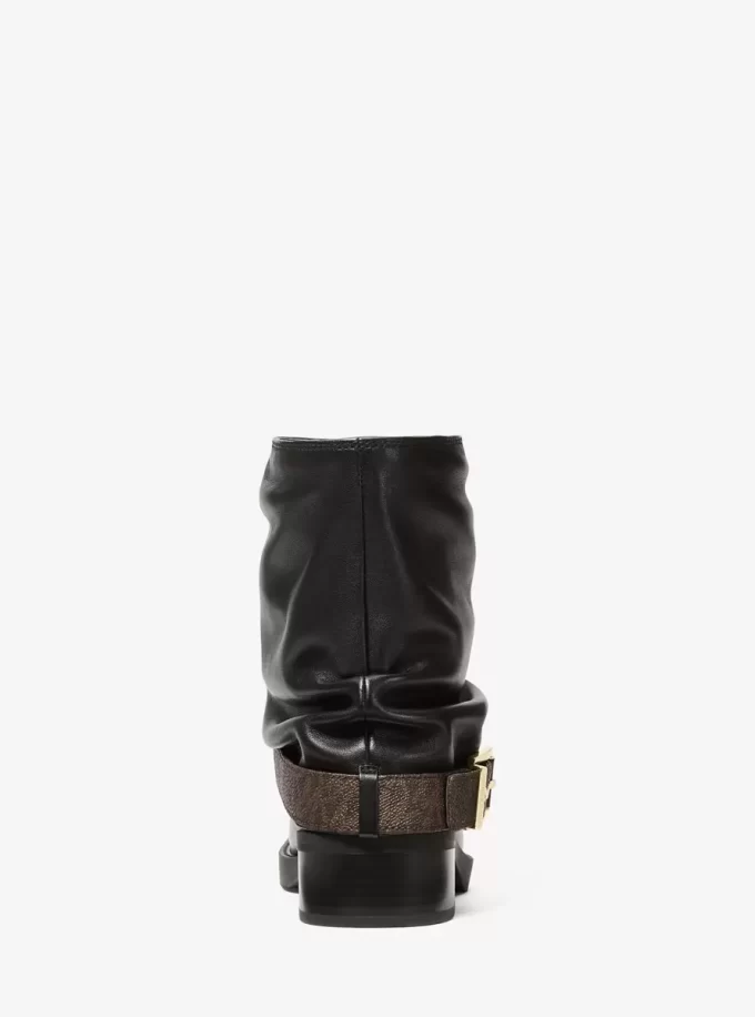 Colby Leather and Signature Logo Ankle Boot