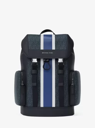 Cooper Medium Striped Signature Logo City Backpack
