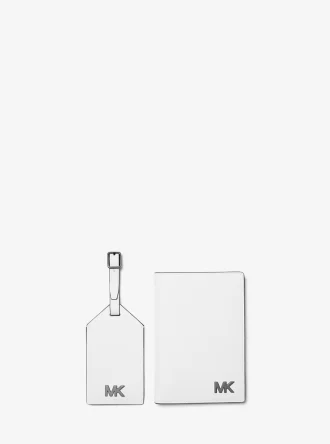 Cooper Saffiano Leather Passport Case and Luggage Tag Gift Set