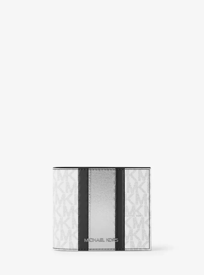 Cooper Signature Logo and Metallic Stripe Billfold Wallet