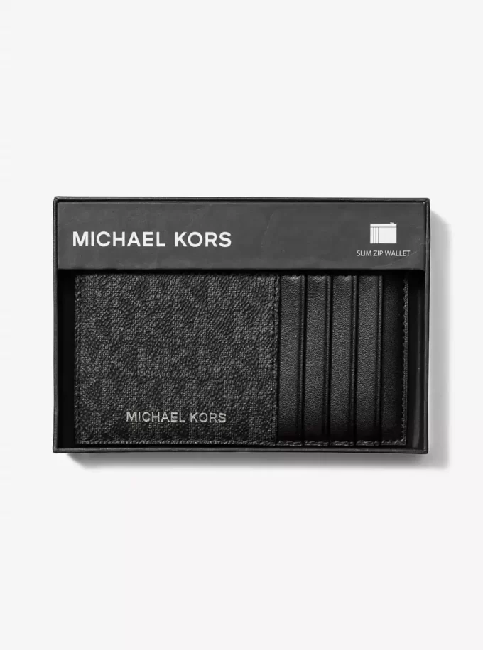 Cooper Slim Signature Logo Zip Wallet