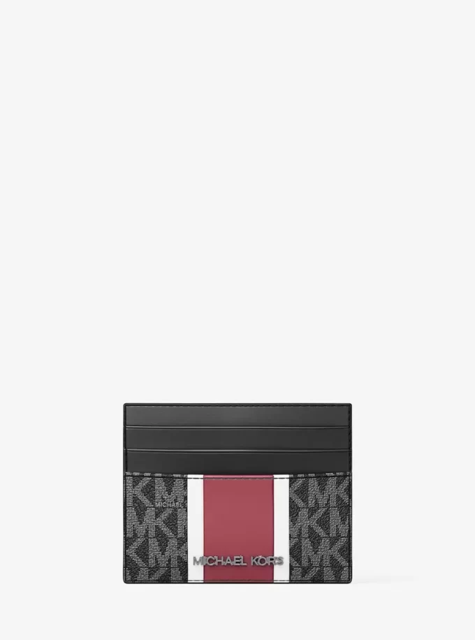 Cooper Striped Signature Logo Card Case
