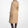 Cotton Blend Belted Trench Coat
