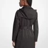 Cotton Blend Hooded Trench Coat