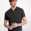 Cotton Knit Zip Polo Shirt Cotton Knit Zip Polo Shirt