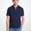 Cotton Zip-Up Polo Shirt