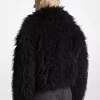 Cropped Faux Fur Jacket