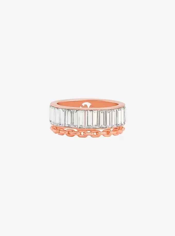 Cubic Zirconia Double Layered Ring Cubic Zirconia Double Layered Ring