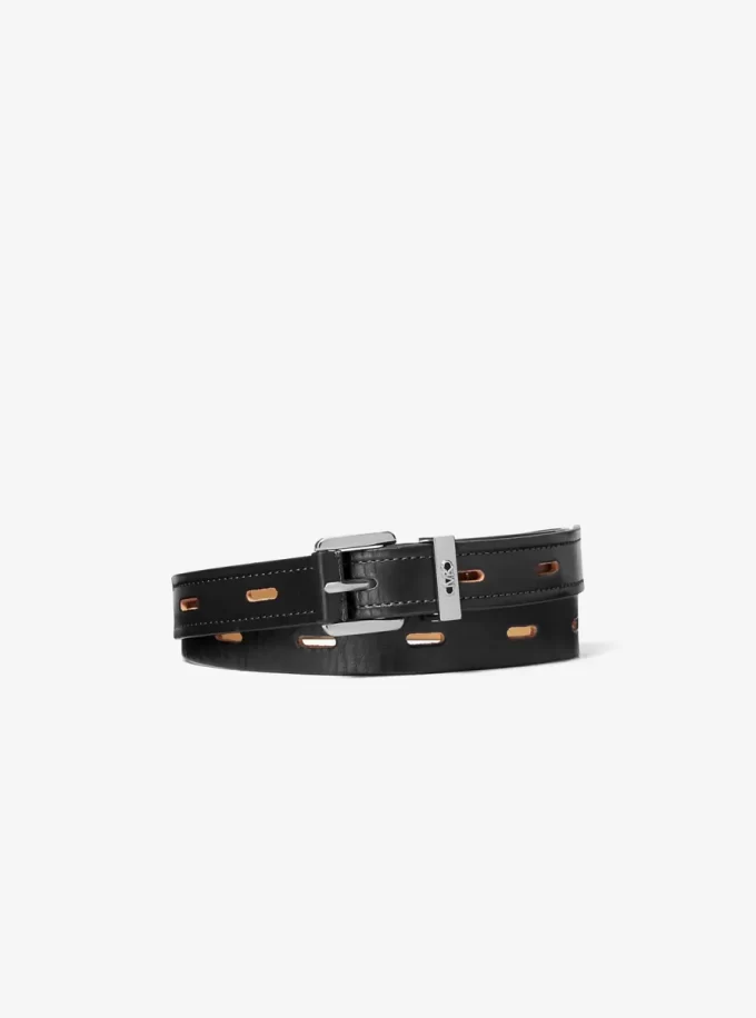 Cutout Leather Blend Belt Cutout Leather Blend Belt